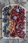 Frozen berries (raspberries, blackberries, currants) and cherries