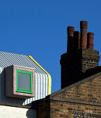 Façade detail of a renovated house