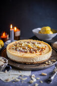 Coconut-lemon cheesecake with cashew base