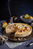 Coconut-lemon cheesecake with cashew base