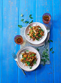 Cauliflower and tomato curry with chilli