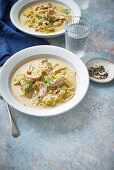 Greek chicken soup with lemon