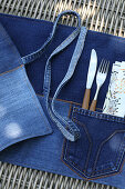 DIY placemats made from old jeans