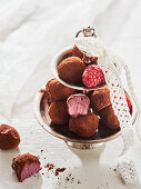 Raspberry truffles