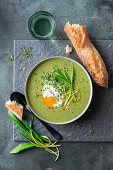 Ceamy wild garlic soup