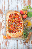 Apricot and thyme galette