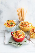 Cup pasta with bolognese
