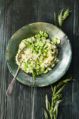 Risotto with fava beans and tarragon