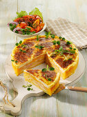 Potato cheesecake with ham