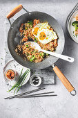 Fried Kimchi rice with fried egg