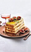 Honey, fig and thyme layer cake