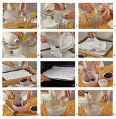 How to make a meringue cream roll with blackberries