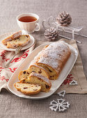 Christmas stollen with rum