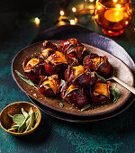Roasted chestnuts with sage and honey butter