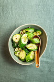 Bashed Cucumber Salad with Sesame Seeds and Sichuan pepper