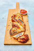 Yeast plait with poppy seeds for Easter
