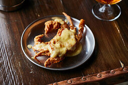 Deep fried soft shell crab