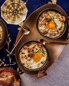 Oeuf cocotte mit Champignons