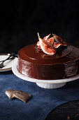 Chocolate Mud Cake with figs