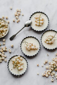 Panna cotta with white currants