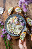 Chive flower butter