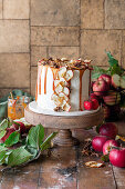 Apple and caramel cake