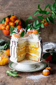 Tangerine dripping cake