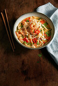 Prawn laksa noodle soup