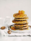 Buckwheat pancakes with honey