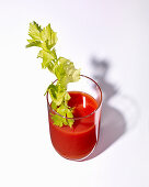Tomato juice with celery