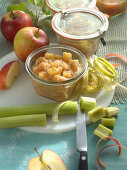 Rhubarb and apple compote