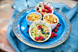 Two kinds of fruity couscous