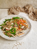 Chilled chicken and soba noodle salad