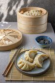 Gyoza (steamed Asian dumplings)