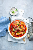 Summer minestrone with tortelloni