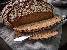 Bread made with mixed wheat and rye flour