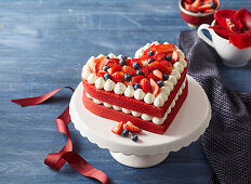 Valentine's Day Cake - Red Velvet with Berries