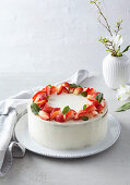 Japanese strawberry cheesecake