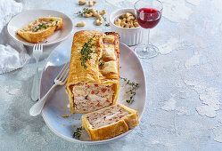 Chicken pate in puff pastry