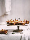 Pear and hazelnut tarts