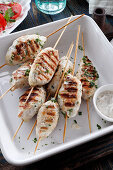 Grilled chicken skewers