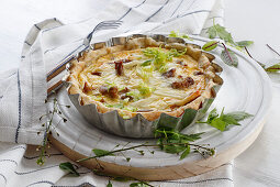 Savory tart with beef