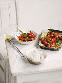 Indian-spiced chilli, tomato and chickpeas