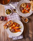 Pot au feu (Eintopf mit Rindfleisch und Gemüse, Frankreich)