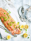 Barbecued ocean trout