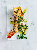 Lobsters with caper and anchovy