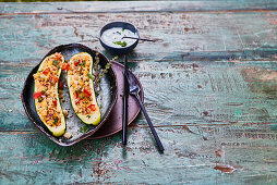 Stuffed courgettes