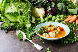 Winter cabbage soup