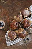 Banana Bread Blueberry Muffins