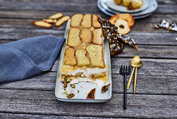 Steiramisu (Tiramisu with pumpkin seed sponge cake, Styria, Austria)